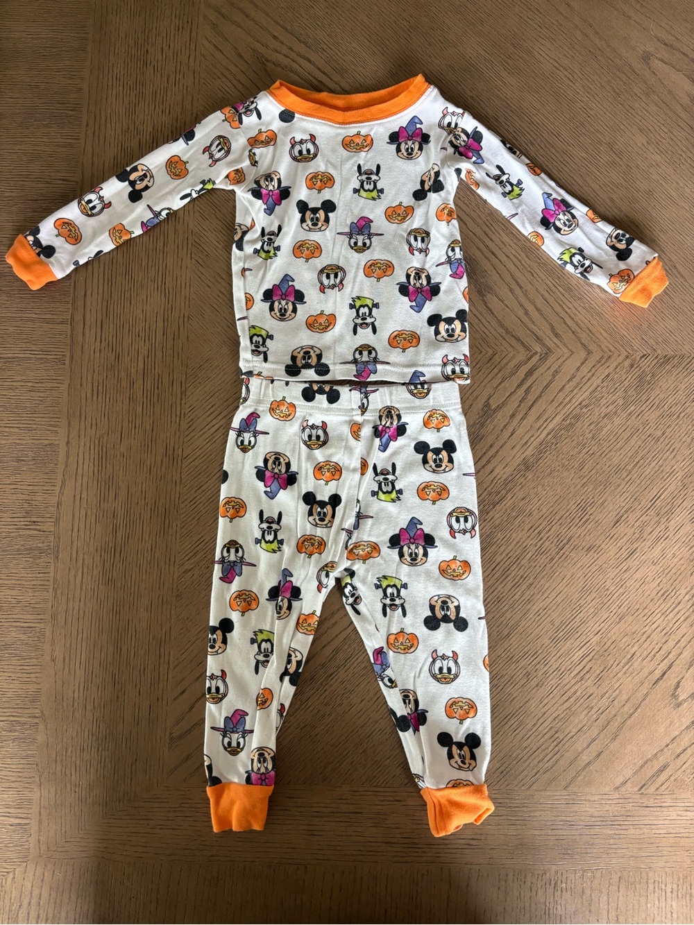 Halloween Mickey & Friends Kids Pajama Set - Orange Trim